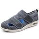 VEACAM Ladies Diabetic Shoes, Wide Width Elderly Orthopedic Slippers Adjustable Breathable Swollen Feet Walking Edema Sneakers,Dark Gray,5.5 UK
