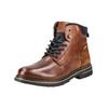 Schnürstiefelette CAMEL ACTIVE "camel active Stiefelette Leder", Herren, Gr. 42, braun (cognac), Leder, casual, Schuhe
