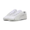 Sneaker PUMA "Catch Soleil Sneakers Damen", Gr. 40.5, weiß silber feather gray metallic, Obermaterial: Textil, Synthetik; Futter: Textil; Innensohle: Textil; Laufsohle: Gummi, Schuhe