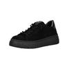 Plateausneaker GABOR "Gabor Sneaker Veloursleder/Textil", Damen, Gr. 39, schwarz (schwarz, silber), Veloursleder, Textil, casual, Schuhe