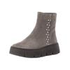 Plateaustiefelette GABOR "Gabor Stiefelette Veloursleder/Textil", Damen, Gr. 40, braun (braun, grau), Veloursleder, Textil, casual, Schuhe