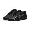 Sneaker PUMA "Catch Soleil Sneakers Damen", Gr. 40.5, schwarz (schwarz silber metallic gray), Obermaterial: Textil, Synthetik; Futter: Textil; Innensohle: Textil; Laufsohle: Gummi, Schuhe