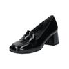 Pumps PAUL GREEN "Paul Green Pumps Leder", Damen, Gr. 39, schwarz (schwarz lack), Leder, casual, Schuhe
