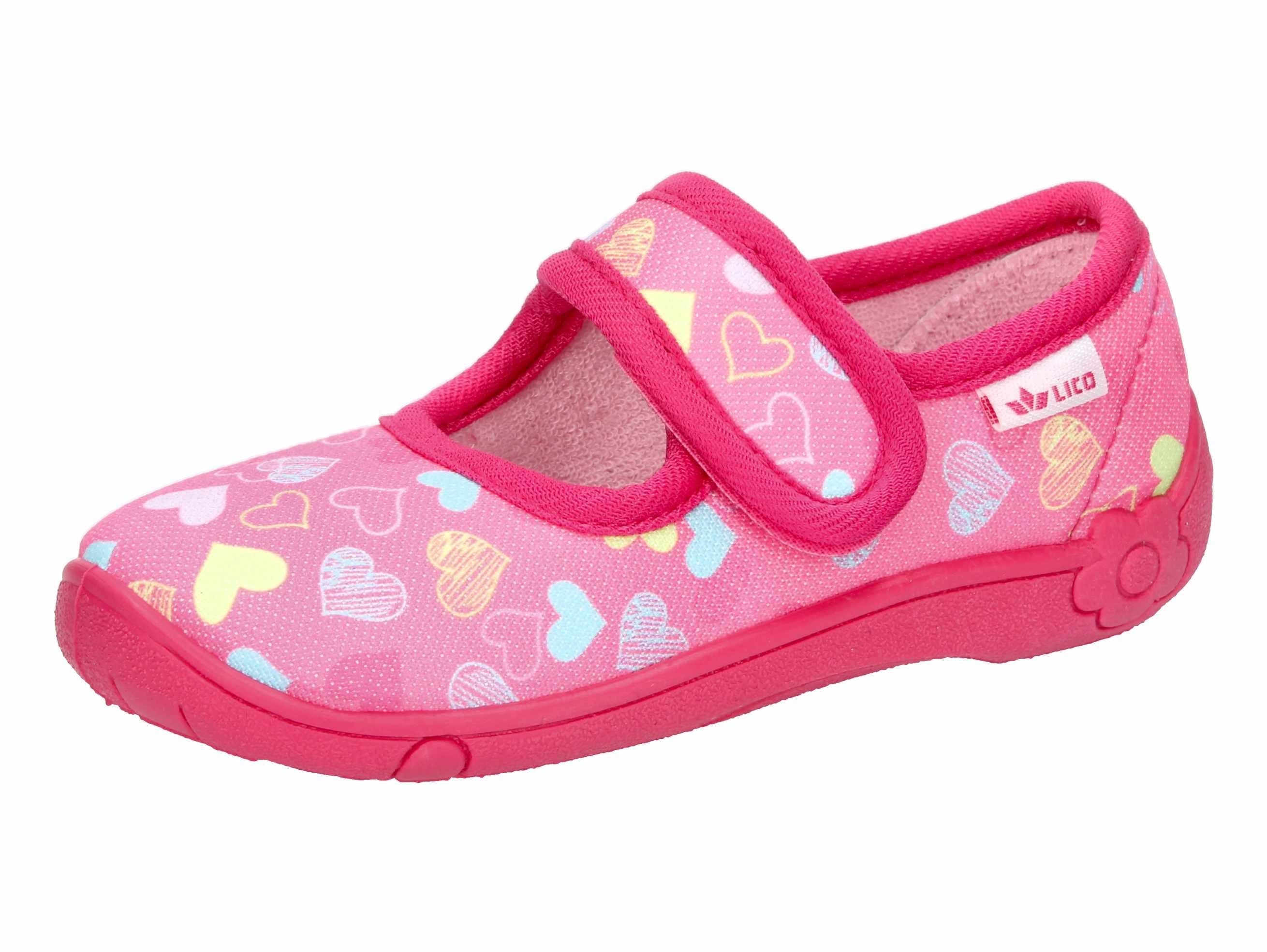 Hausschuh LICO "Hausschuh Cookie Girl", Gr. 30, rosa, Synthetik, Schuhe Image