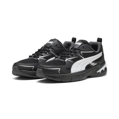 Sneaker PUMA "Milenio Tech 2000 Sneakers Erwachsene", Gr. 40, schwarz-weiß (schwarz, weiß silber metallic), Obermaterial: Synthetik, Textil; Futter: Textil; Innensohle: Textil; Laufsohle: Gummi, Schuhe Image