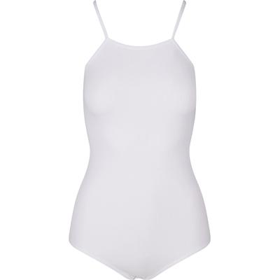 Body URBAN CLASSICS "Urban Classics Ladies Rip Body", Damen, Gr. S, US-Größen, weiß, 92% Nylon, 8% Elasthan, Bodies Image