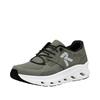 Slip-On Sneaker RIEKER SPORT, Herren, Gr. 46, grün (oliv), Nubuklederimitat, Mesh, sportlich, Schuhe, Freizeitsneaker, Halbschuh, Schlupfschuh mit gepolstertem Schaftrand