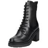 High-Heel-Stiefelette NERO GIARDINI "Nero Giardini Stiefelette Leder/Textil", Damen, Gr. 40, schwarz, Leder, Textil, casual, Schuhe