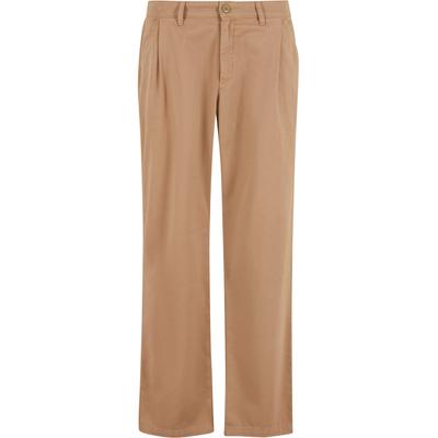Stoffhose URBAN CLASSICS "Urban Classics Pleated Twill Pants", Herren, Gr. 30, Normalgrößen, beige (unionbeige), 100% Baumwolle, unifarben, loose fit, Hosen Image