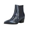 Bikerboots NERO GIARDINI "Nero Giardini Stiefelette Leder/Textil", Damen, Gr. 37, blau (dunkelblau), Leder, Textil, casual, Schuhe