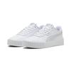 Sneaker PUMA "Carina 3.0 Sneakers Damen", Gr. 37, weiß (weiß silber mist gray), Obermaterial: Leder, Synthetik; Futter: Textil; Innensohle: Textil; Laufsohle: Gummi, Schuhe