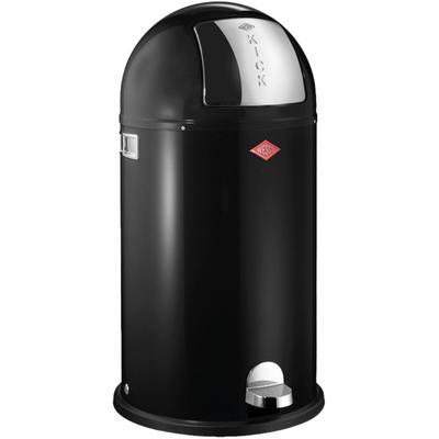 Mülleimer WESCO "Kickboy", schwarz, B:40cm H:75,5cm T:40cm, Stahlblech, Mülleimer, Abfallsammler, 40 Liter Image