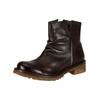 Bikerboots FELMINI "Felmini Stiefelette Leder", Damen, Gr. 39, braun (dunkelbraun), Leder, casual, Schuhe
