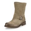 Stiefelette FELMINI "Felmini Stiefelette Leder", Damen, Gr. 38, grau, Leder, casual, Schuhe