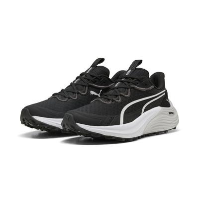 Laufschuh PUMA "Electrify NITRO™ 4 Trail Laufschuhe Damen", Gr. 42, schwarz (schwarz feather gray weiß), Obermaterial: Textil, Kuhleder, Synthetik; Futter: Textil; Innensohle: Textil; Laufsohle: Synthetik, Gummi, Schuhe Image