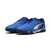 Fußballschuh PUMA "IBERO TT Fußballschuhe Erwachsene", Gr. 39, mountain blau weiß heat fire persian orange, Obermaterial: Synthetik, Textil; Futter: Textil; Innensohle: Textil; Laufsohle: Gummi, Schuhe