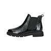 Ankleboots PAUL GREEN "Paul Green Stiefelette Leder/Textil", Damen, Gr. 38,5, schwarz (schwarz lack), Leder, Textil, casual, Schuhe
