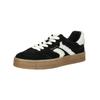 Sneaker TAMARIS "Tamaris Sneaker Leder/Textil", Damen, Gr. 41, schwarz kombi, Leder, Textil, casual, Schuhe