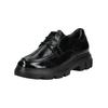 Schnürschuh PAUL GREEN "Paul Green Halbschuhe Leder", Damen, Gr. 38, schwarz (schwarz lack), Leder, casual, Schuhe