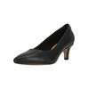 Pumps CLARKS "Linvale", Damen, Gr. 38, schwarz, Leder, klassisch, Schuhe, im simplen Look mit Komfort-Fußbett