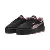 Sneaker PUMA "Carina Mia Satin Princess Sneakers Damen", Gr. 38, schwarz poised pink, Obermaterial: Textil, Kuhleder, Synthetik; Futter: Textil; Innensohle: Textil; Laufsohle: Gummi, Schuhe