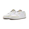 Sneaker PUMA "Court Classic Lux SD Sneakers Erwachsene", Gr. 43, weiß alpine snow flat bronze braun, Obermaterial: Kuhleder, Synthetik; Futter: Synthetik, Textil; Innensohle: Textil; Laufsohle: Gummi, Schuhe