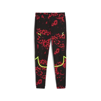 Sporthose PUMA "Scoot Lab Evostripe Cross Hose Herren", Herren, Gr. S, Normalgrößen, for all time rot schwarz aop, Obermaterial: 23% Polyester, 77% Baumwolle; Taschenfutter: 100% Baumwolle; Seitenpartie: 23% Polyester, 77% Baumwolle, slim fit, Hosen