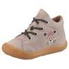Lauflernschuh PEPINO BY RICOSTA "Kally", Kinder, Gr. 24, kiesfarben leopard, Leder, animal-print, bestickt, casual, Schuhe, Babyschuh, Pre Walker mit Stickerei, Größenschablone zum Download