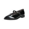 Riemchenballerina PAUL GREEN "Paul Green Ballerinas Leder", Damen, Gr. 39, schwarz (schwarz lack), Leder, casual, Schuhe