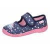 Hausschuh LICO "Hausschuh Cookie Girl", Gr. 26, blau, Synthetik, Schuhe