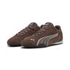 Sneaker PUMA "PUMA Catch Sneakers Erwachsene", Gr. 40.5, flat bronze weiß braun, Obermaterial: Textil, Kuhleder, Synthetik; Futter: Textil; Innensohle: Textil; Laufsohle: Gummi, Schuhe