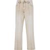Bequeme Jeans URBAN CLASSICS "Urban Classics Wide Leg Denim With Dividing Seams", Herren, Gr. 33, Normalgrößen, weiß dirty washed, 100% Baumwolle, unifarben, casual, Jeans