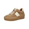Plateausneaker GABOR "Gabor Sneaker Veloursleder", Damen, Gr. 40, braun (braun, beige), Veloursleder, casual, Schuhe