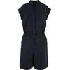 Jumpsuit URBAN CLASSICS "Urban Classics Damen Ladies Viscose Twill Jumpsuit", Damen, Gr. S, US-Größen, schwarz, 69% Viskose, 31% Polyester, unifarben, normal, ohne Ausschnitt, ohne Ärmel, Overalls