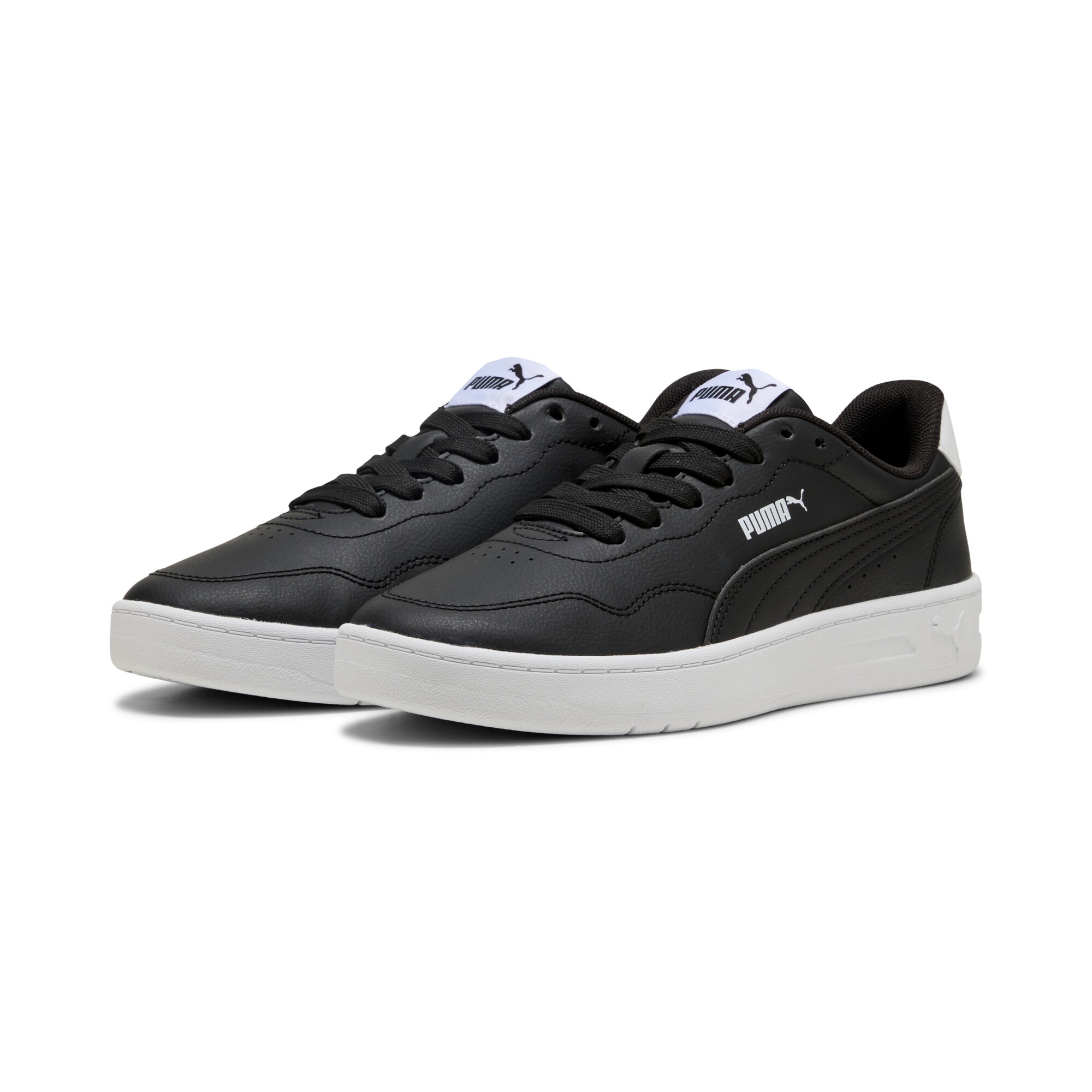 Sneaker PUMA "COURT LALLY", Damen, Gr. 36, schwarz (puma schwarz, puma schwarz, puma weiß), Synthetik, Schuhe Sneaker