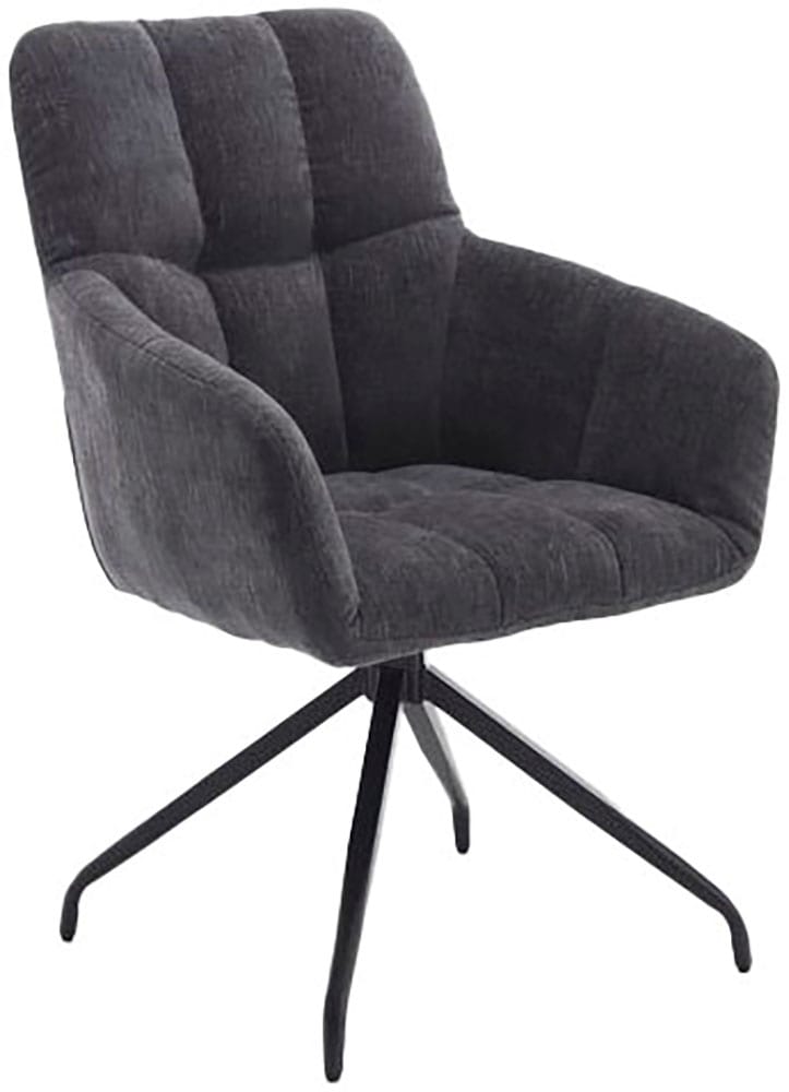 Drehstuhl HOME AFFAIRE, grau (anthrazit, schwarz), B:61cm H:90cm T:66cm, Metall, Stühle, Drehstuhl