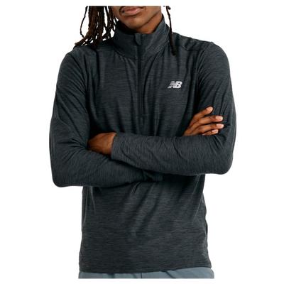 New Balance - Space Dye 1/4 Zip - Kunstfaserpullover Gr XL schwarz