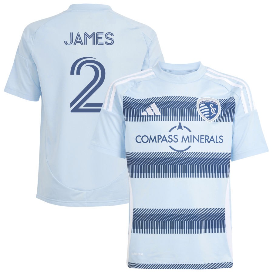 Ian James Youth adidas Light Blue Sporting Kansas City 2025 One KC Replica Custom Jersey