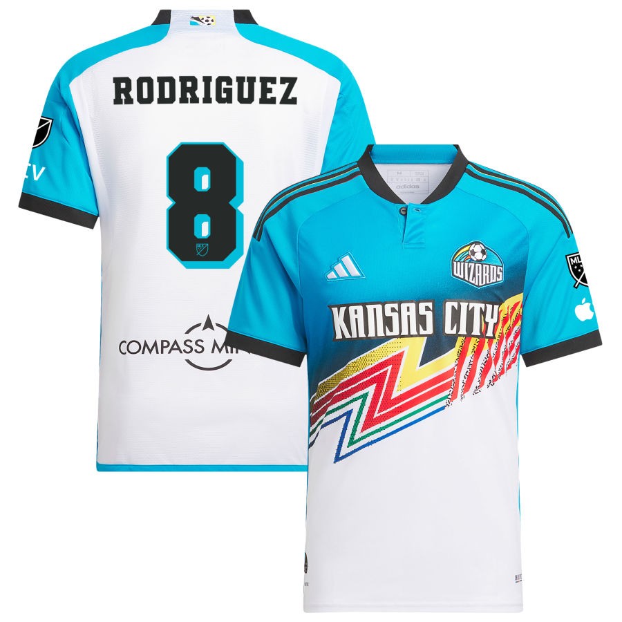 Memo Rodriguez Men's adidas White Sporting Kansas City 2024 Archive Custom Authentic Jersey