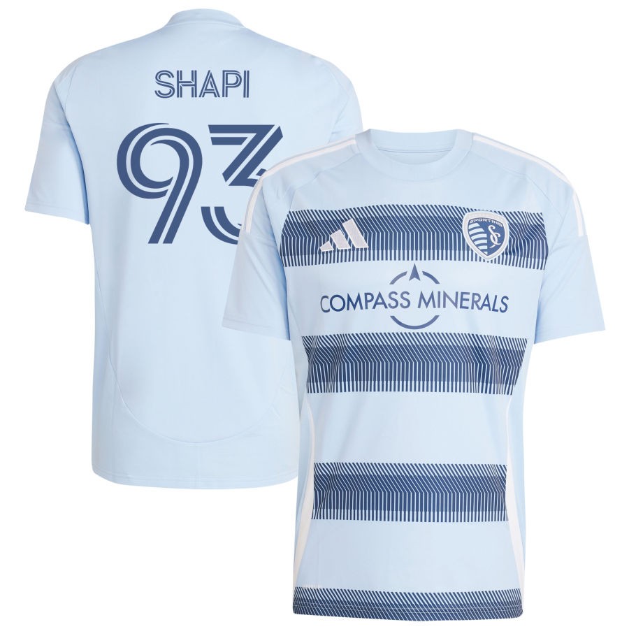 Suleymanov Shapi Men's adidas Light Blue Sporting Kansas City 2025 One KC Replica Custom Jersey