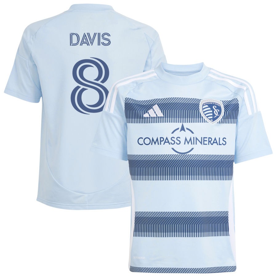 Jake Davis Youth adidas Light Blue Sporting Kansas City 2025 One KC Replica Custom Jersey