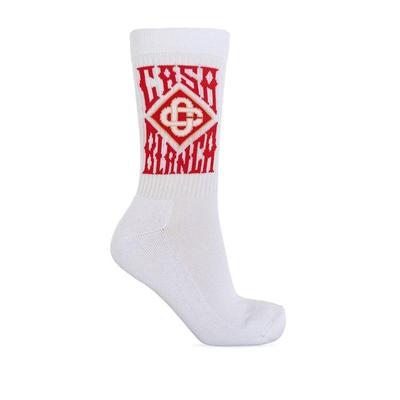 Logo Embroidered Socks - White - Casablanca Underwear