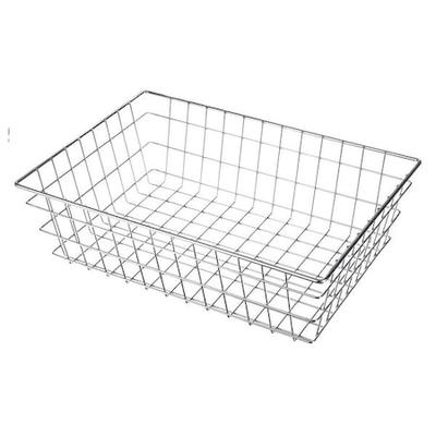 MARLIN STEEL WIRE PRODUCTS 152-12 Rectangular Storage Basket, Steel, Silver
