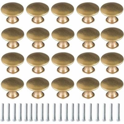 20 Stück Vintage Messing Schrankknöpfe Schubladentürgriffe Möbelgriffe Vintage Möbelgriffe Image