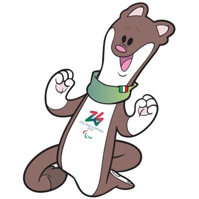 Pin mit dem Maskottchen Milo der Paralympics 2026 in Mailand-Cortina Image