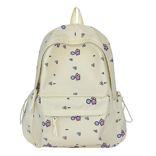 Zaino con stampa di caramelle per bambine – zaino leggero color pastello per la scuola materna e elementare per il ritorno a scuola