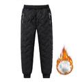 Per uomo Pantaloni della tuta in pile Inverno Esterno Vestibilità regolare Calore Termico Pantaloni Elastico in vita Coulisse Nero Grigio Cotone Campeggio / Escursionismo Corsa S M L XL XXL