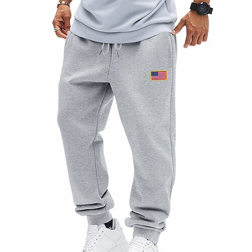 Herren Jogginghose Hose Freizeithose Sporthose Elastischer Bund Kordelzug Einfach Komfort Volle Länge Outdoor Lässig Täglich Mode Klassicher Stil Schwarz Gelb Image