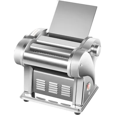 Electric Noodle Maker, 110V 135W Stainless Steel Dough Roller Machine Electric Family Pasta Maker Machine Adjustable Thickness D