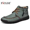 Große Größe 48 hand gefertigte echte Leder Herren stiefel Werkzeugs chuhe Stiefeletten für Herren Freizeit schuhe Hot Sale Herren Botas Hombres